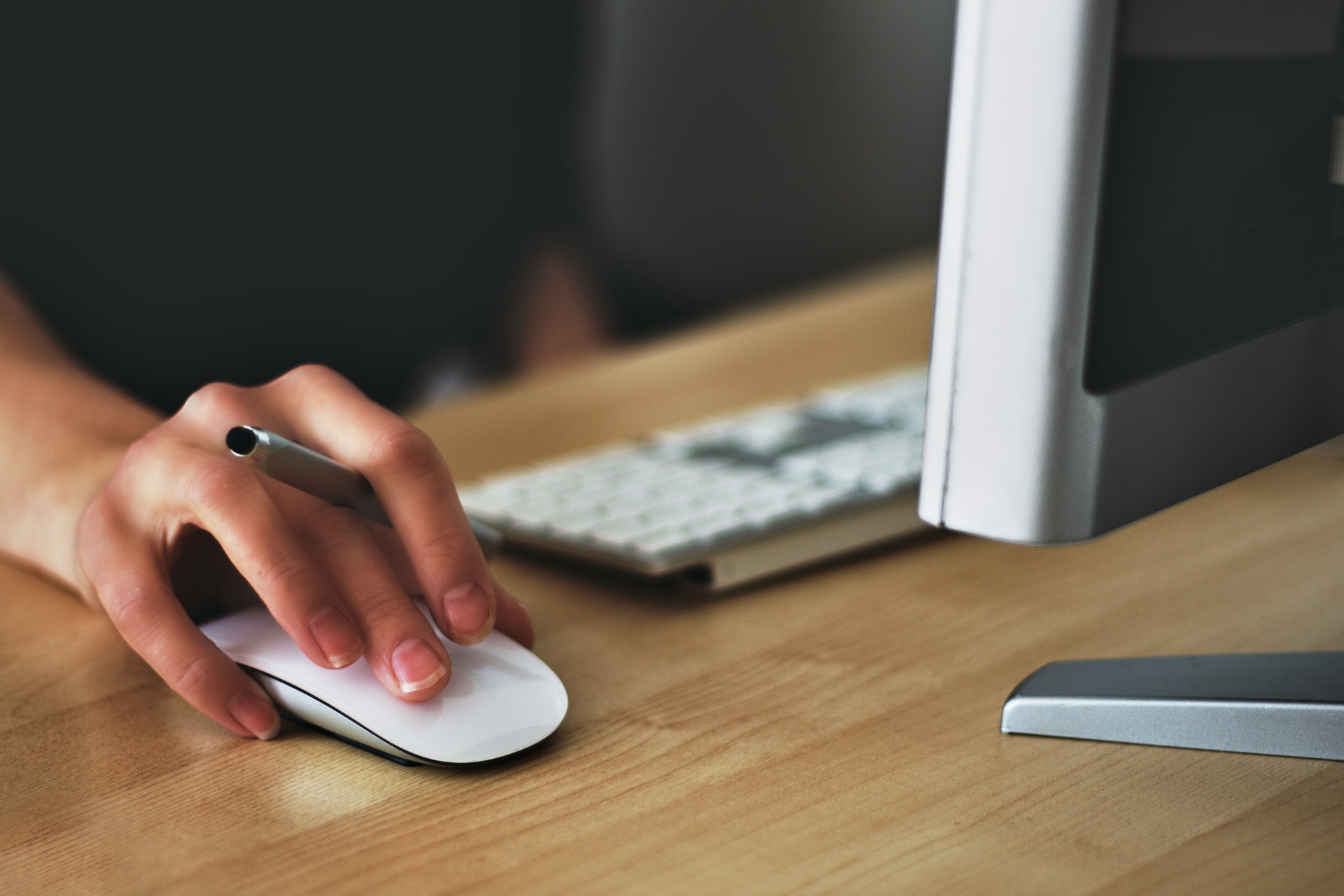 woman on computer