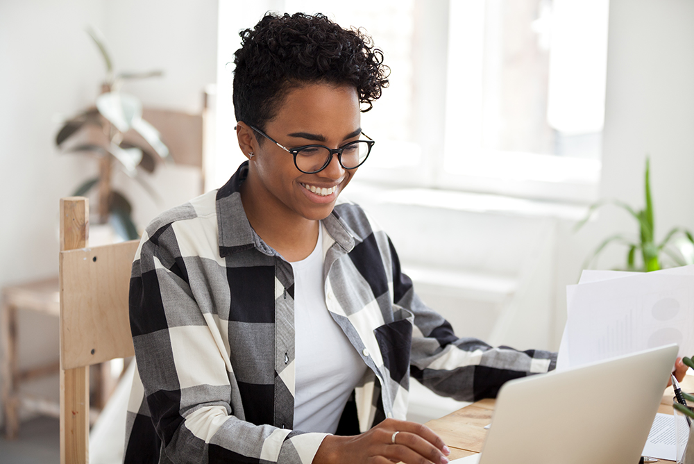 woman on laptop