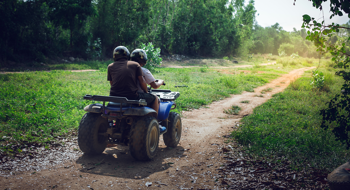 couple on ATV